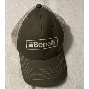 Benelli Trucker Hat Mesh Cap Gray  Adjustable Bretmor Headwear